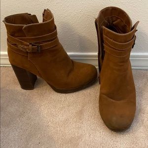 Tan booties
